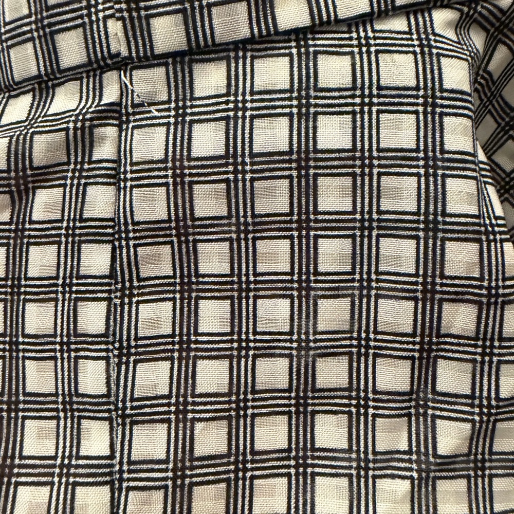 The Fifth Label Grid Check Peplum Top V-Neck Puff Sleeve Black White US 8 L‎ - Picture 6 of 6